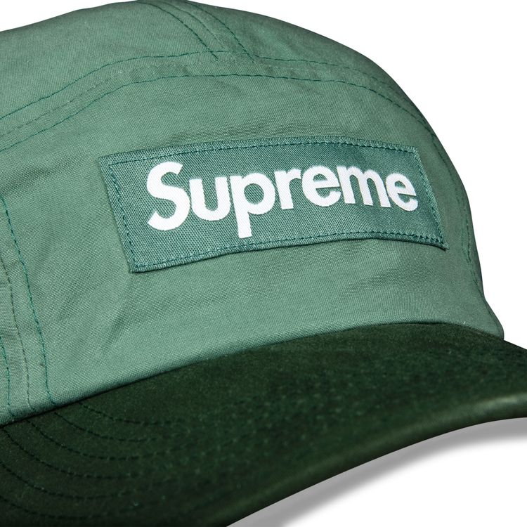 Supreme Waxed Cotton Camp Cap Green