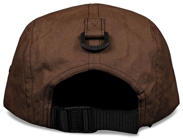 Supreme Waxed Cotton Camp Cap Brown