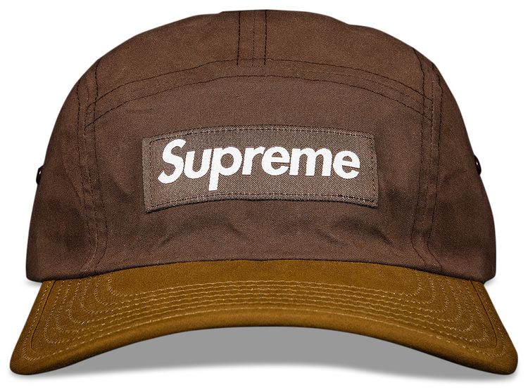 Supreme Waxed Cotton Camp Cap Brown