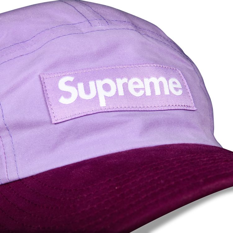 Supreme Waxed Cotton Camp Cap Purple