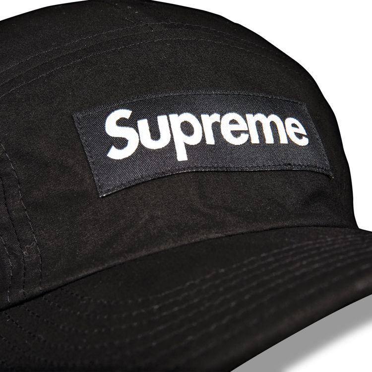 Supreme Waxed Cotton Camp Cap Black