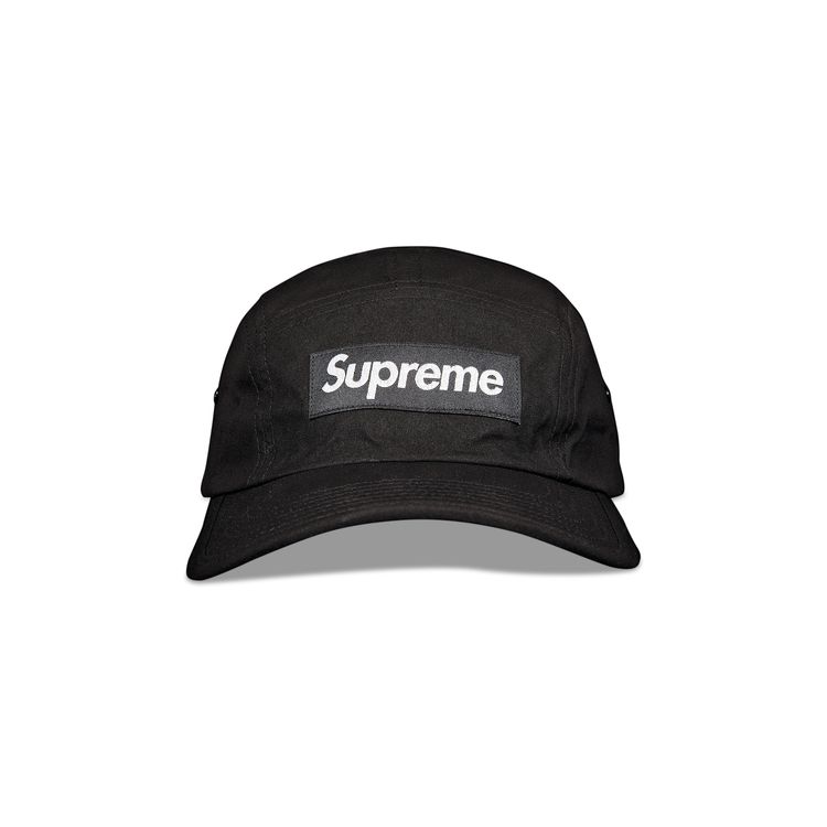 Supreme Waxed Cotton Camp Cap Black