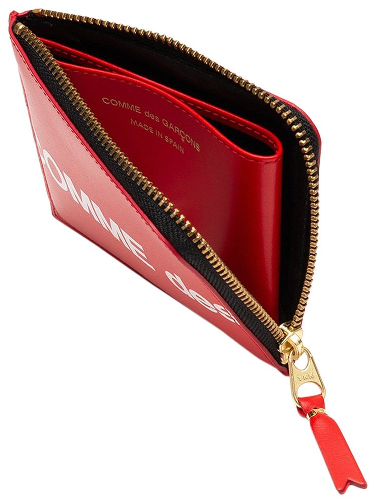 Comme des Garcons Huge Logo Wallet Red
