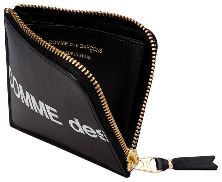 Comme des Garcons Huge Logo Wallet Black