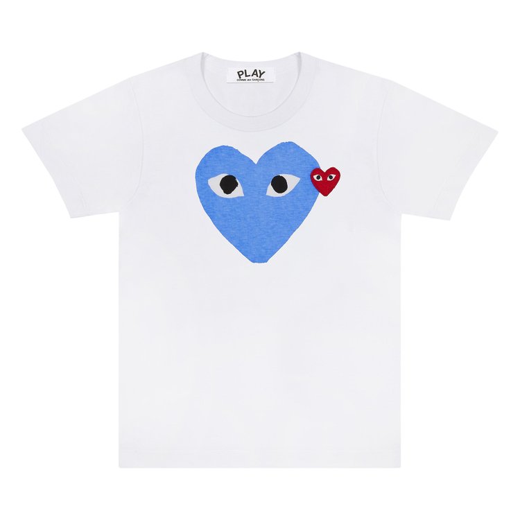 Comme des Garçons PLAY Red Emblem Heart T-Shirt 'White/Blue'