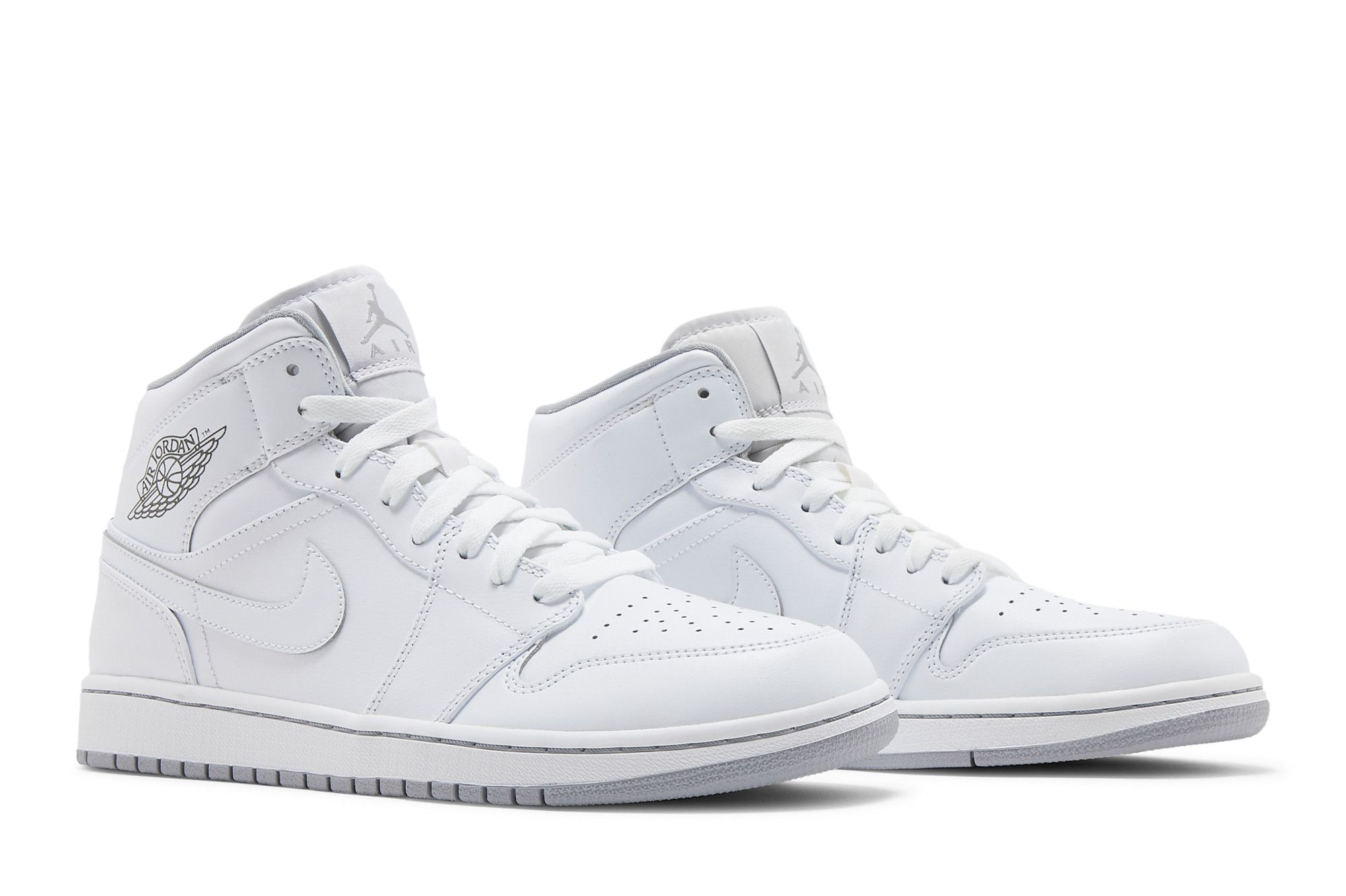 Buy Air Jordan 1 Mid White Wolf Grey 554724 112 GOAT