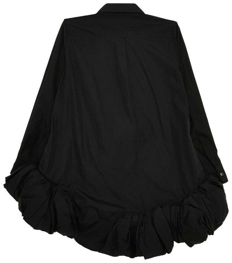 Comme des Garcons Ruffle Bottom Shirt Black