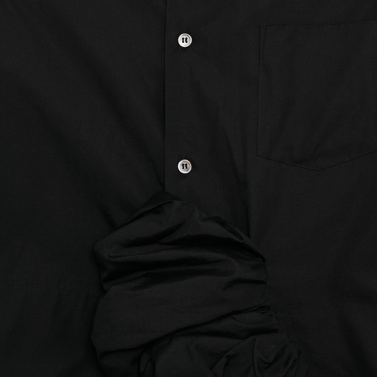 Comme des Garcons Ruffle Bottom Shirt Black