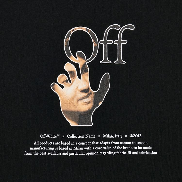 Off White Caravaggio Hand Short Sleeve Over Tee BlackMulticolor