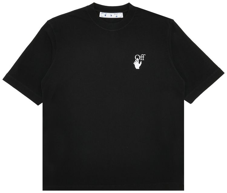 Off White Cut Here Short Sleeve Skate Tee BlackWhite