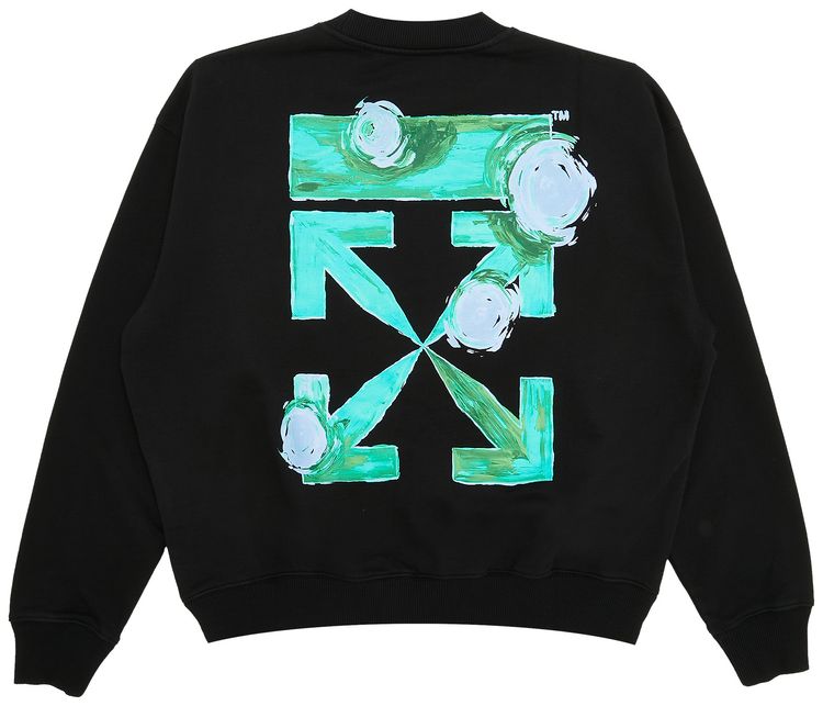 Off White Tornado Arrow Skate Crewneck BlackMulticolor