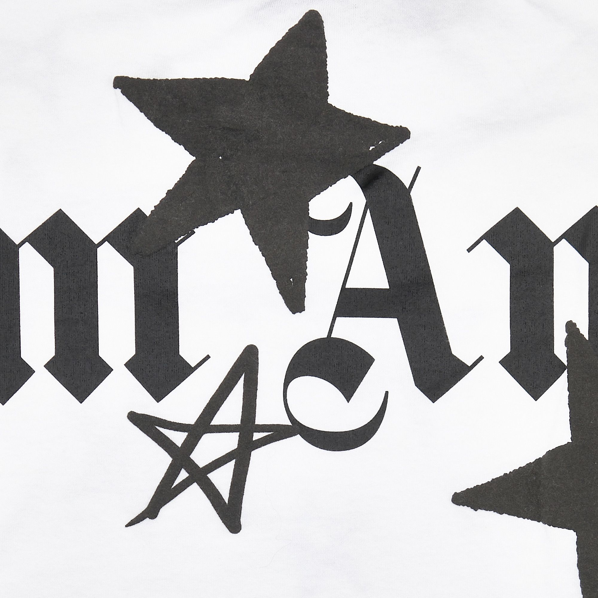Buy Palm Angels Shooting Stars Overlogo Tee 'White/Black Buy Palm Angels Shooting Stars Overlogo Tee 'White/Black