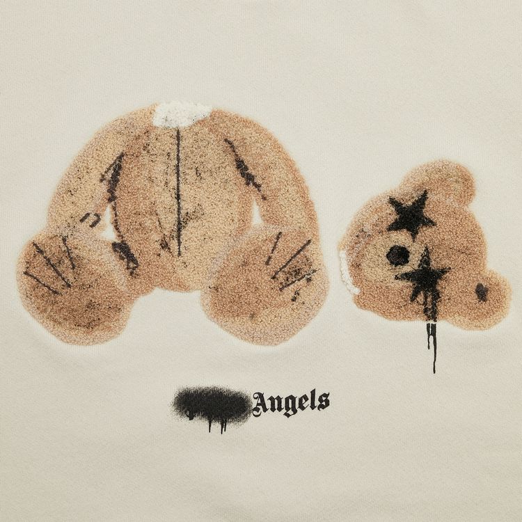 Palm Angels Spray Bear Crewneck GreyBrown
