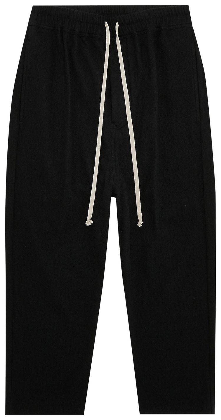 Rick Owens Drawstring Cropped Astaire Pants Black