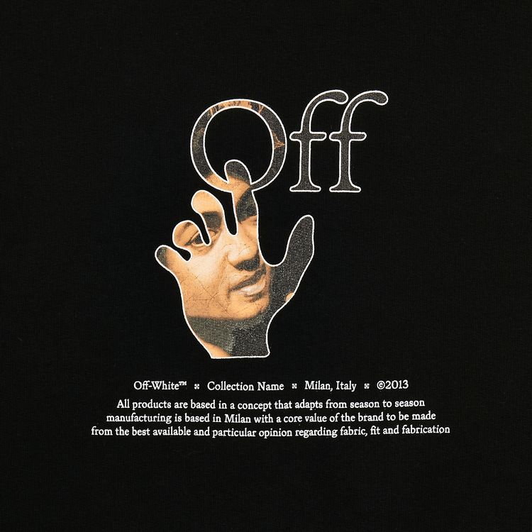 Off White Caravaggio Hand Over Crewneck BlackMulticolor