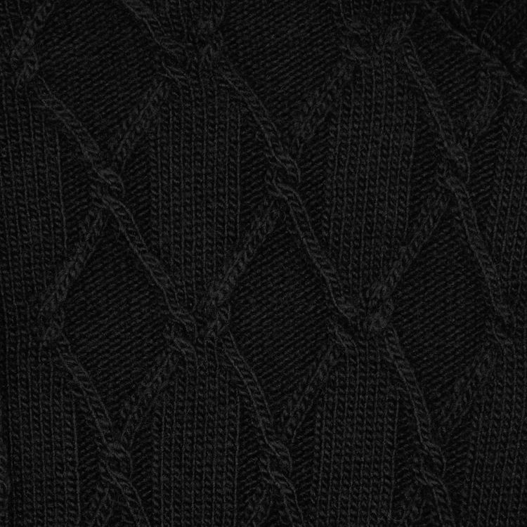 Yohji Yamamoto Diamond Pattern Panel Turtleneck Sweater Black