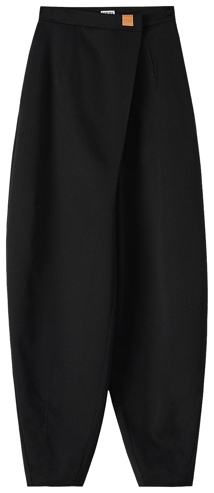 Loewe Lightweight Wool Carrot Trousers Black
