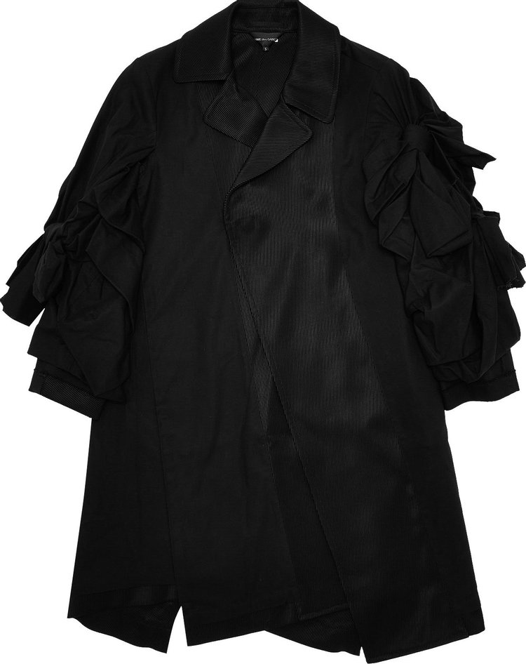 Comme des Garcons Bow Tie Sleeve Coat Black