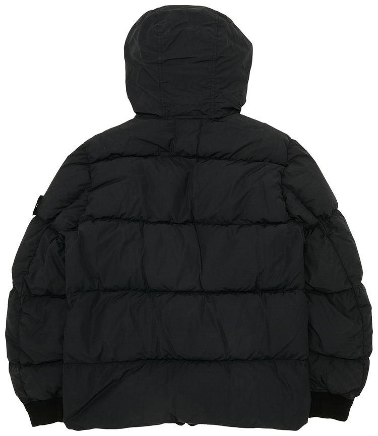 Stone Island Compass Patch Down Jacket Black
