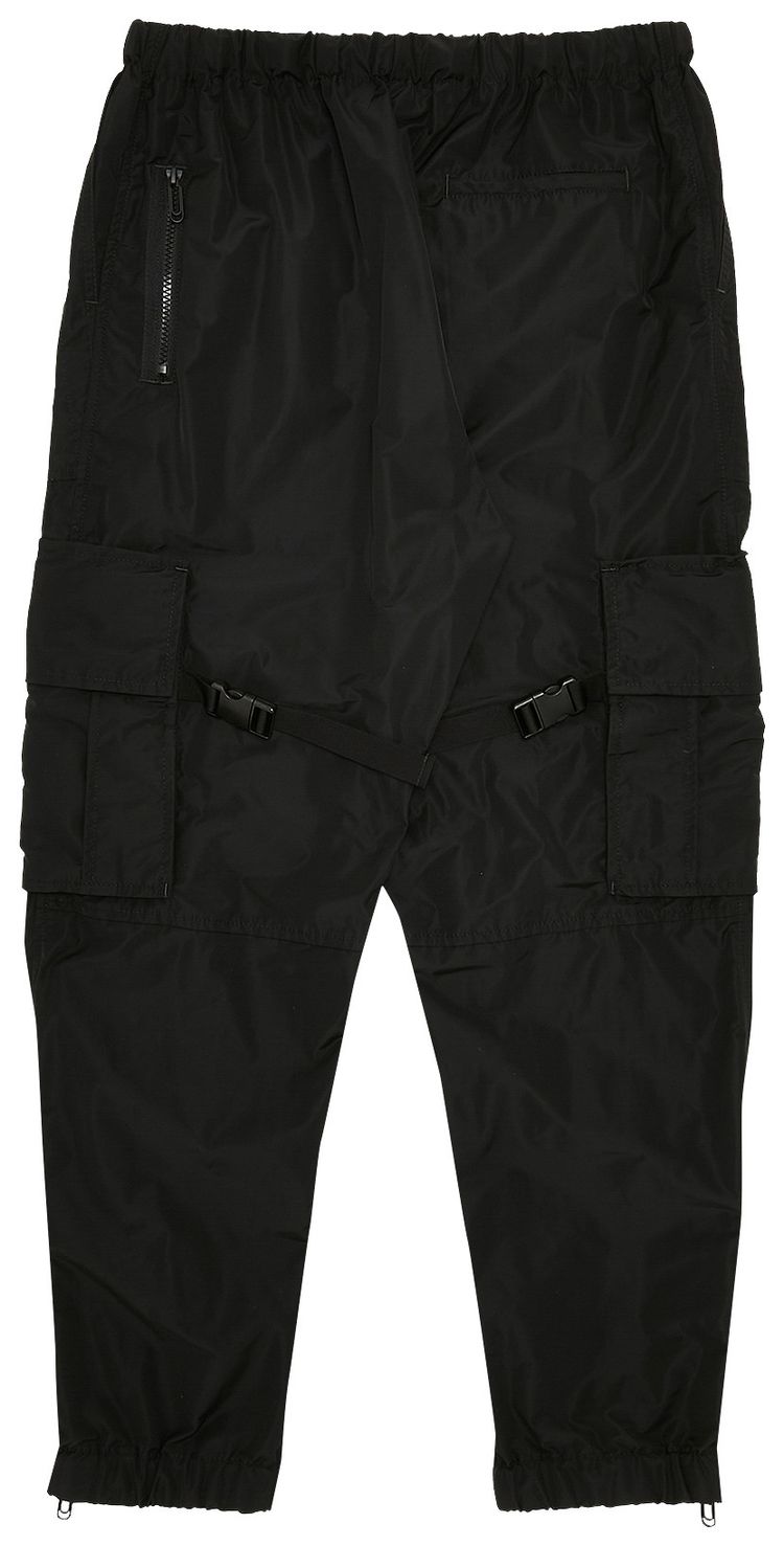Off White Nylon Parachute Cargo Pant  Black