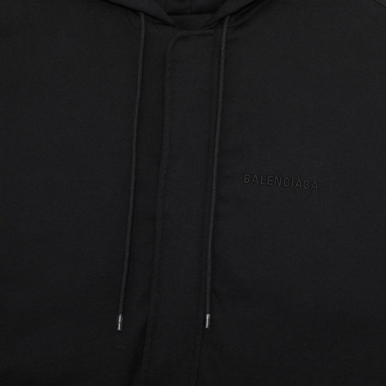 Balenciaga Padded Bomber Hoodie Black