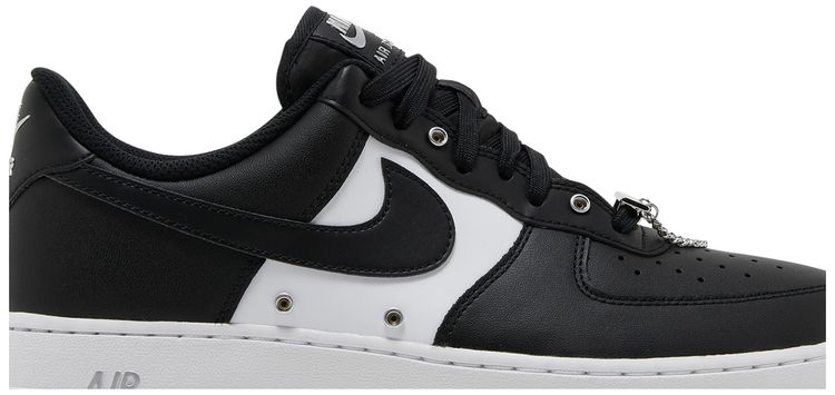 Nike Air Force 1 07 Premium Silver Chain   Black