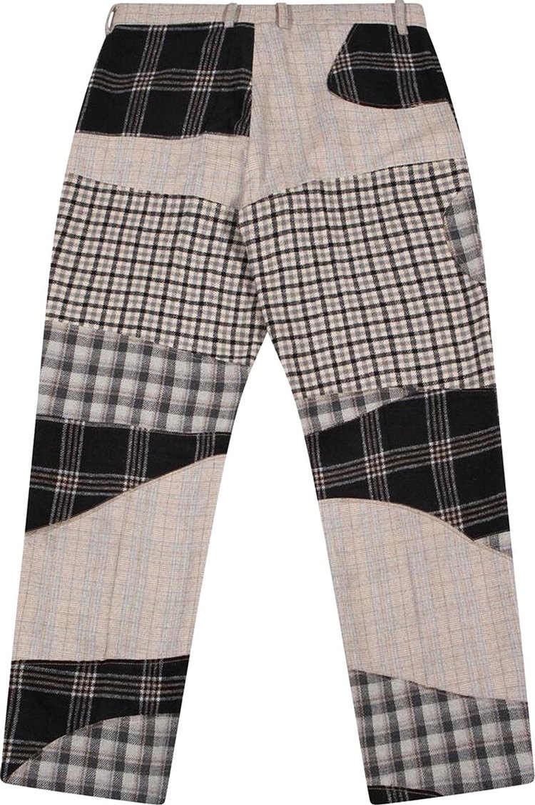 KidSuper Stitched Plaid Patch Trousers Multi