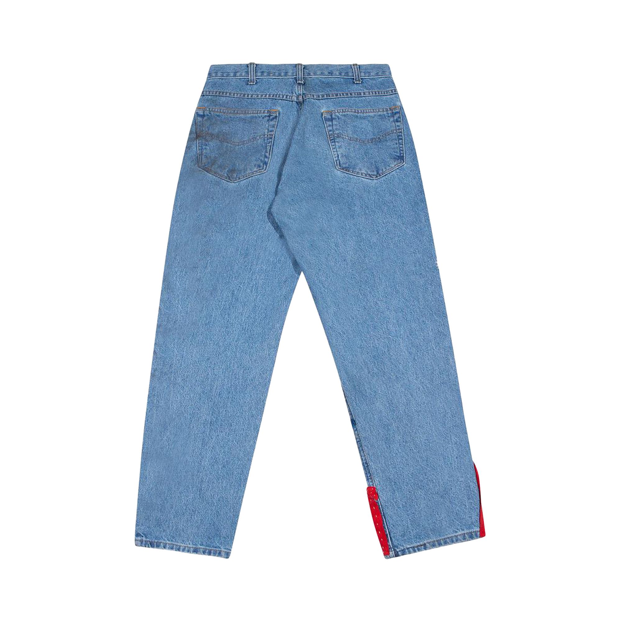 その他 TEN DENIM TROUSERS BLUE S Buy KidSuper Stitched Face Denim Trousers 'Blue' - KSPF05 07