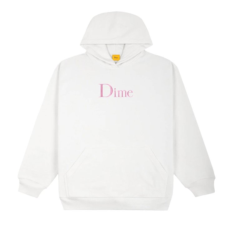 Dime Classic Embroidered Hoodie 'White'