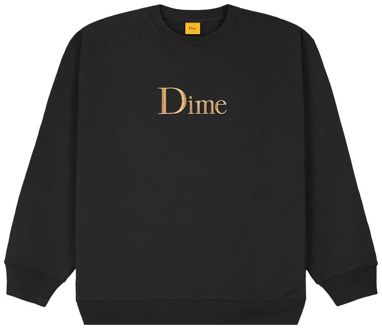 Dime Classic Embroidered Crewneck Black