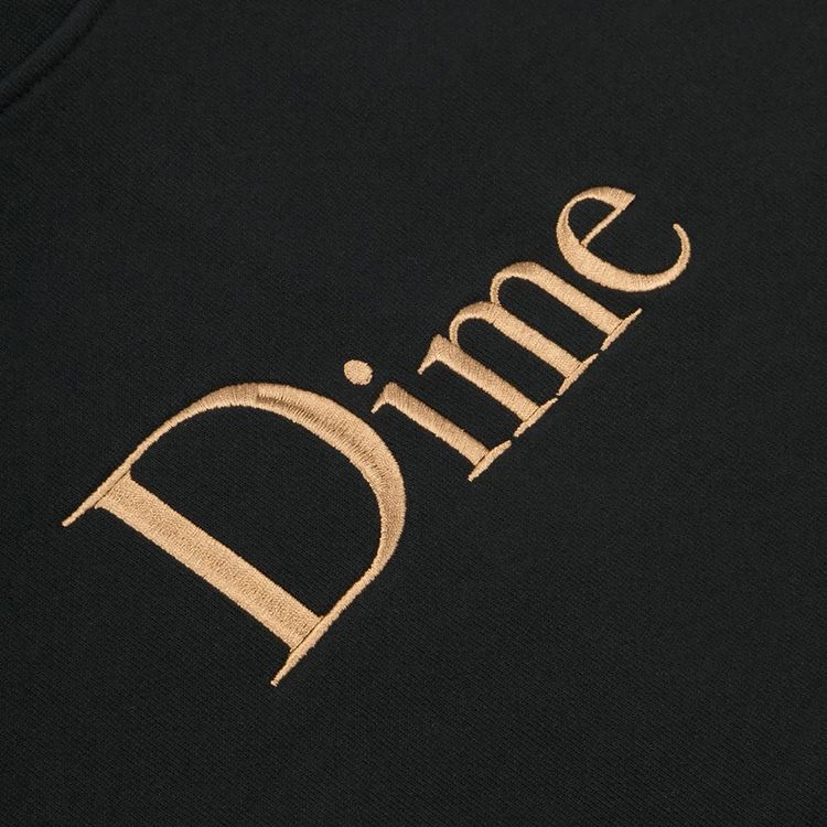 Dime Classic Embroidered Crewneck Black