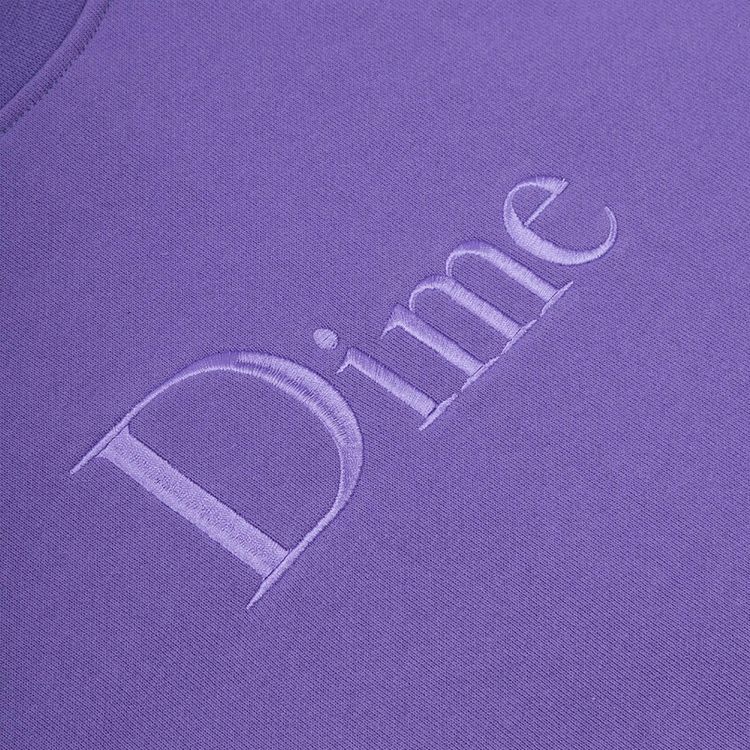 Dime Classic Embroidered Crewneck Iris