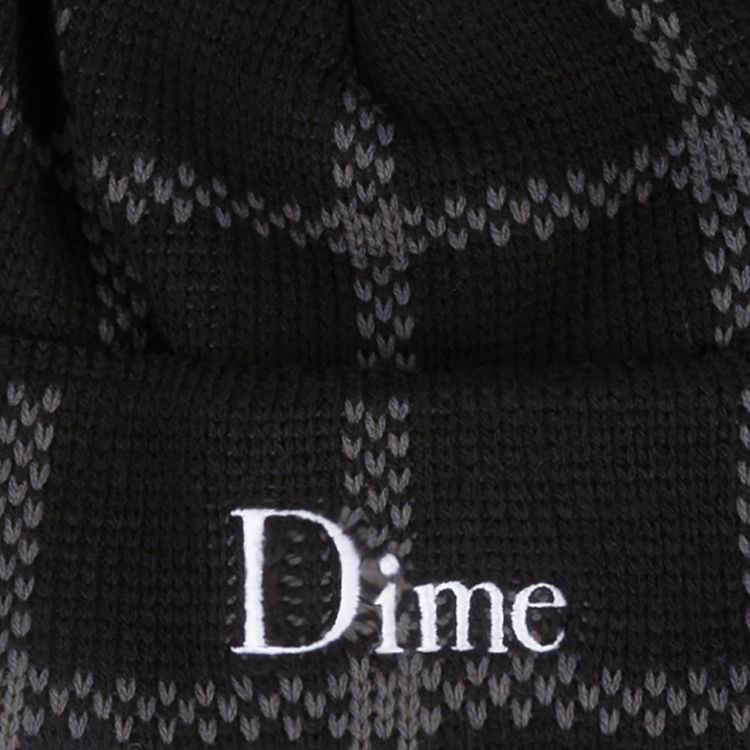 Dime Classic Plaid Beanie Black