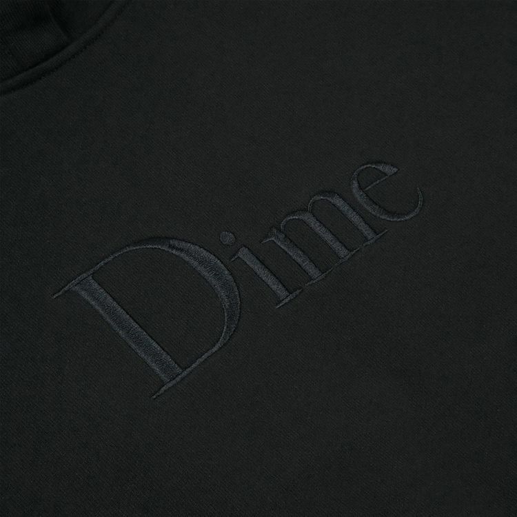 Dime Classic Embroidered Hoodie Black