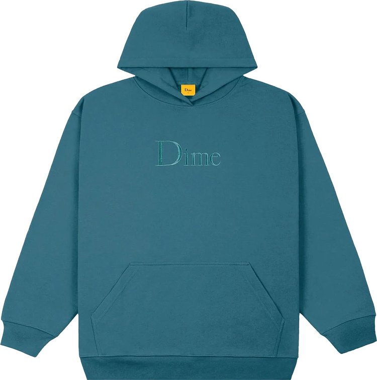 Dime Classic Embroidered Hoodie 'Real Teal'