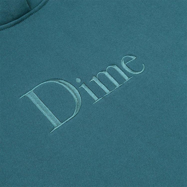 Dime Classic Embroidered Hoodie Real Teal