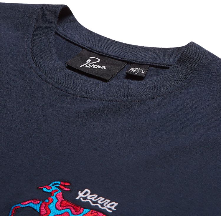 Parra Dog Race T Shirt Navy Blue