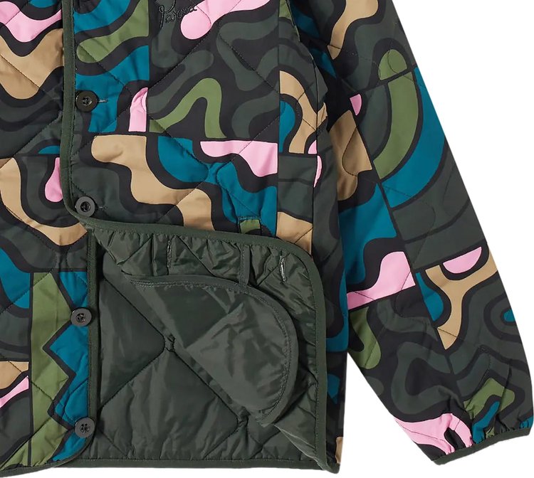 Parra Gem Stone Pattern Quilted Jacket Multicolor