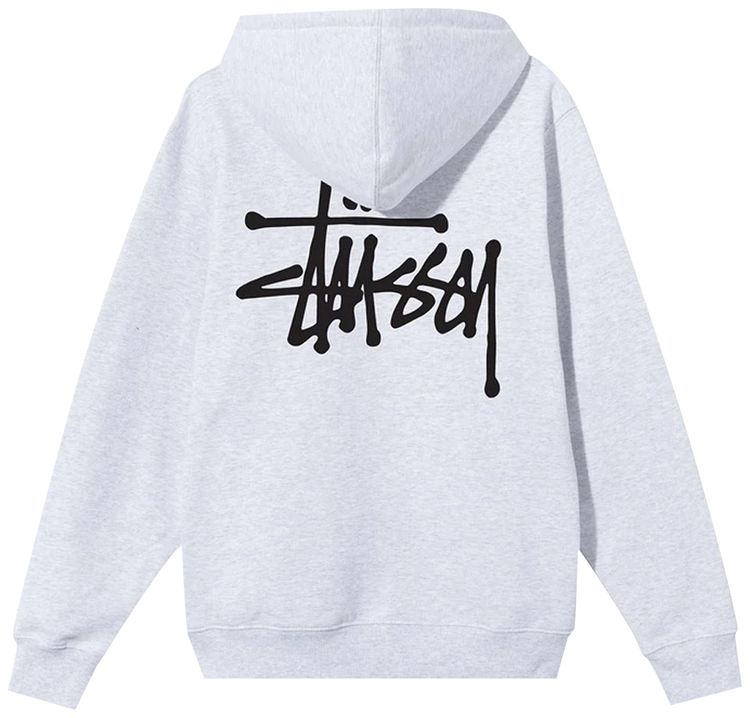 Stussy Basic Zip Hood Ash Heather