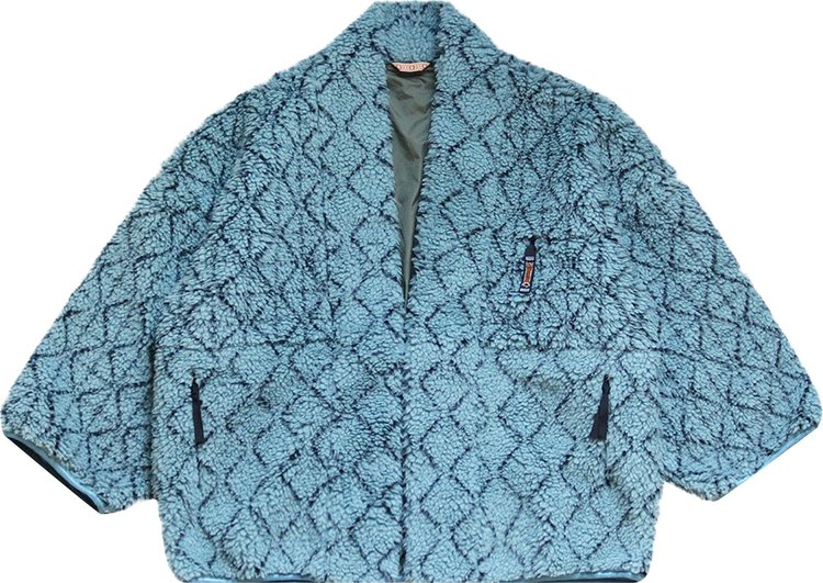 Kapital Do-Gi Sashiko BOA Fleece Kesa Jacket 'Blue'
