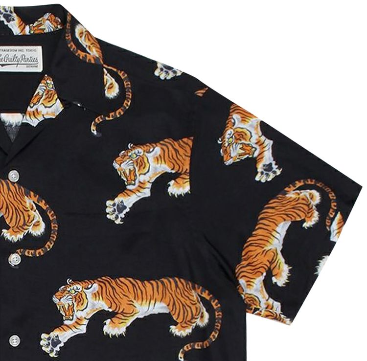 Wacko Maria Tim Lehi Short Sleeve Hawaiian Shirt Black