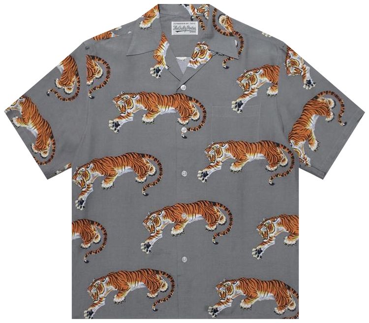 Wacko Maria Tim Lehi Short Sleeve Hawaiian Shirt Gray