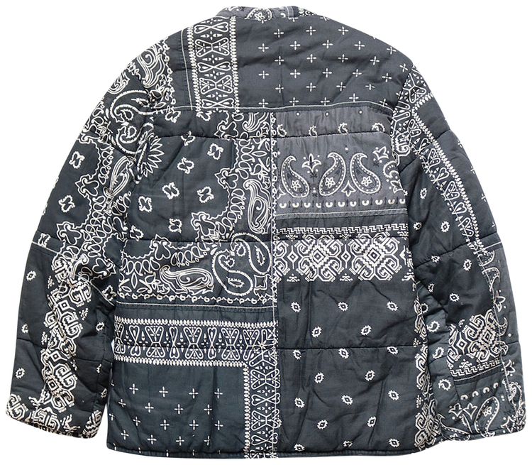 Kapital Gauze Bandana Patchwork Quilt Samue Blouson Black