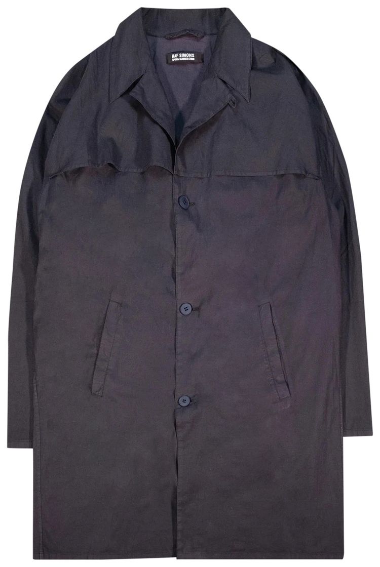 Raf Simons Double Layered Waxed Coat Black