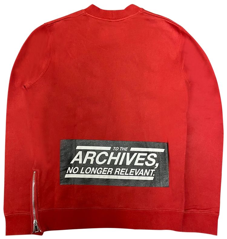 Buy Raf Simons To The Archives Sweater 'Red' - 152 109 19004 | GOAT UK