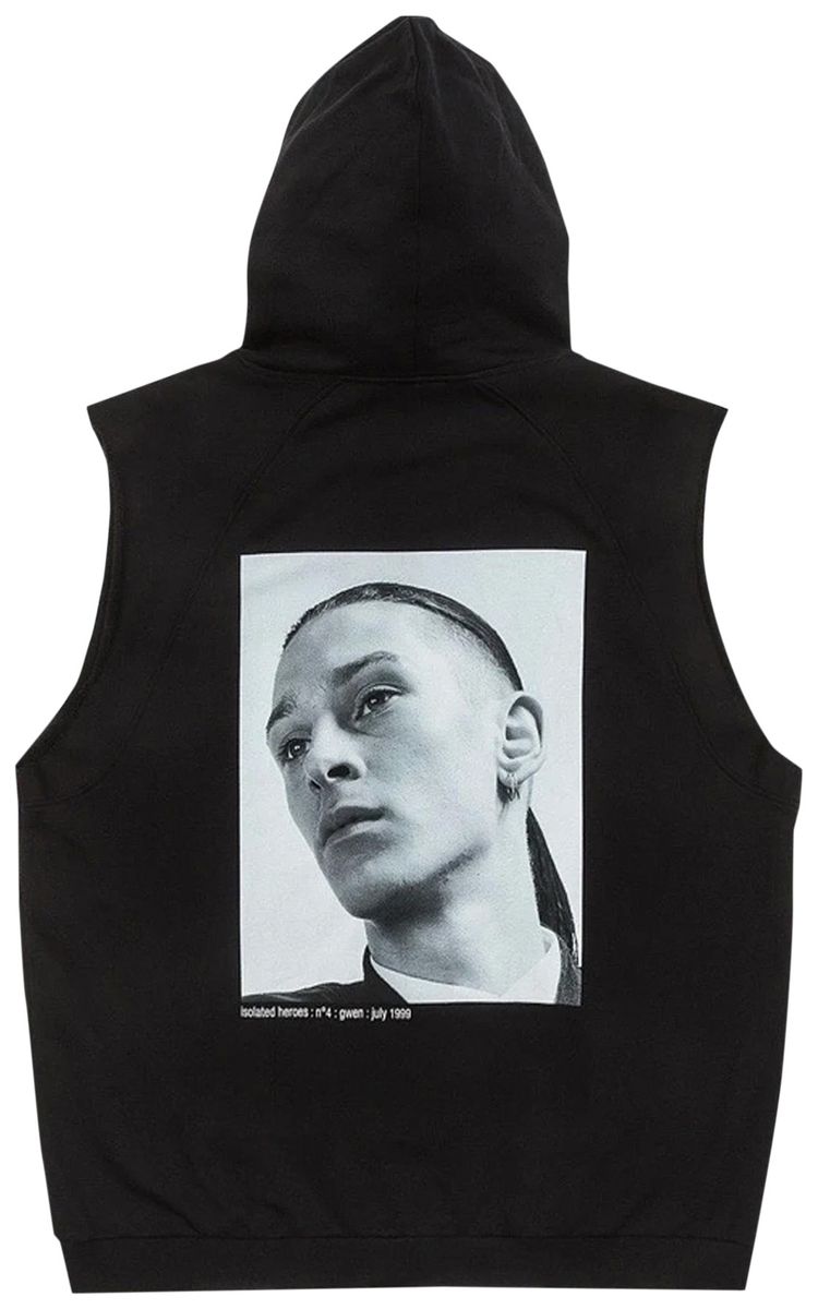Raf Simons Isolated Heroes Sleeveless Hoodie Black