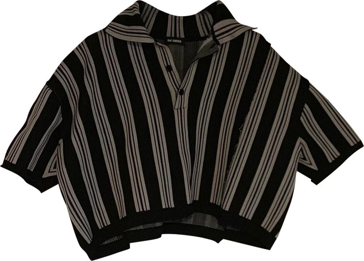 Raf Simons Cropped Polo Knit 'Black'