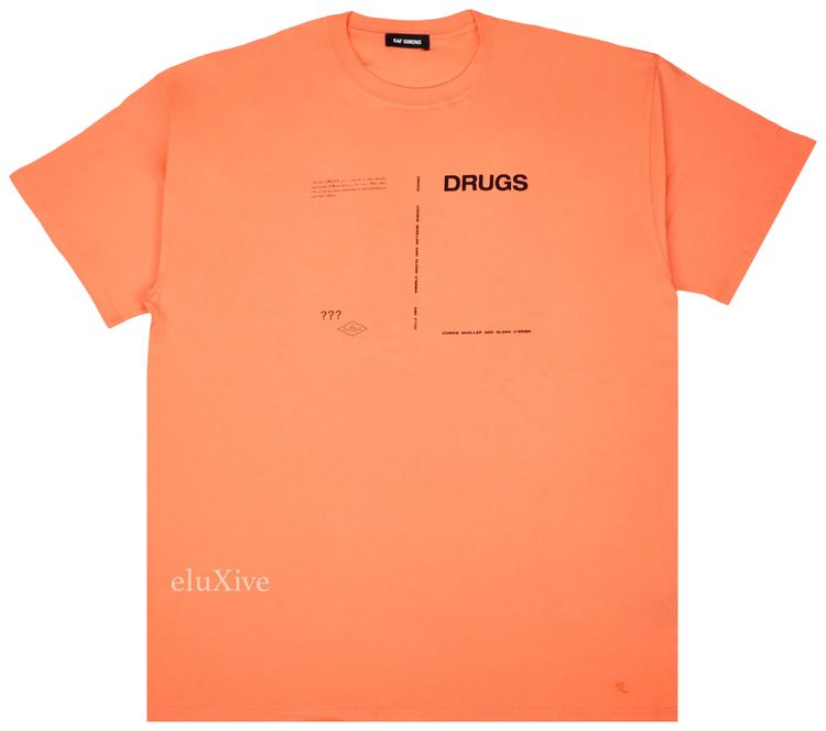 Raf Simons Drugs T Shirt Orange
