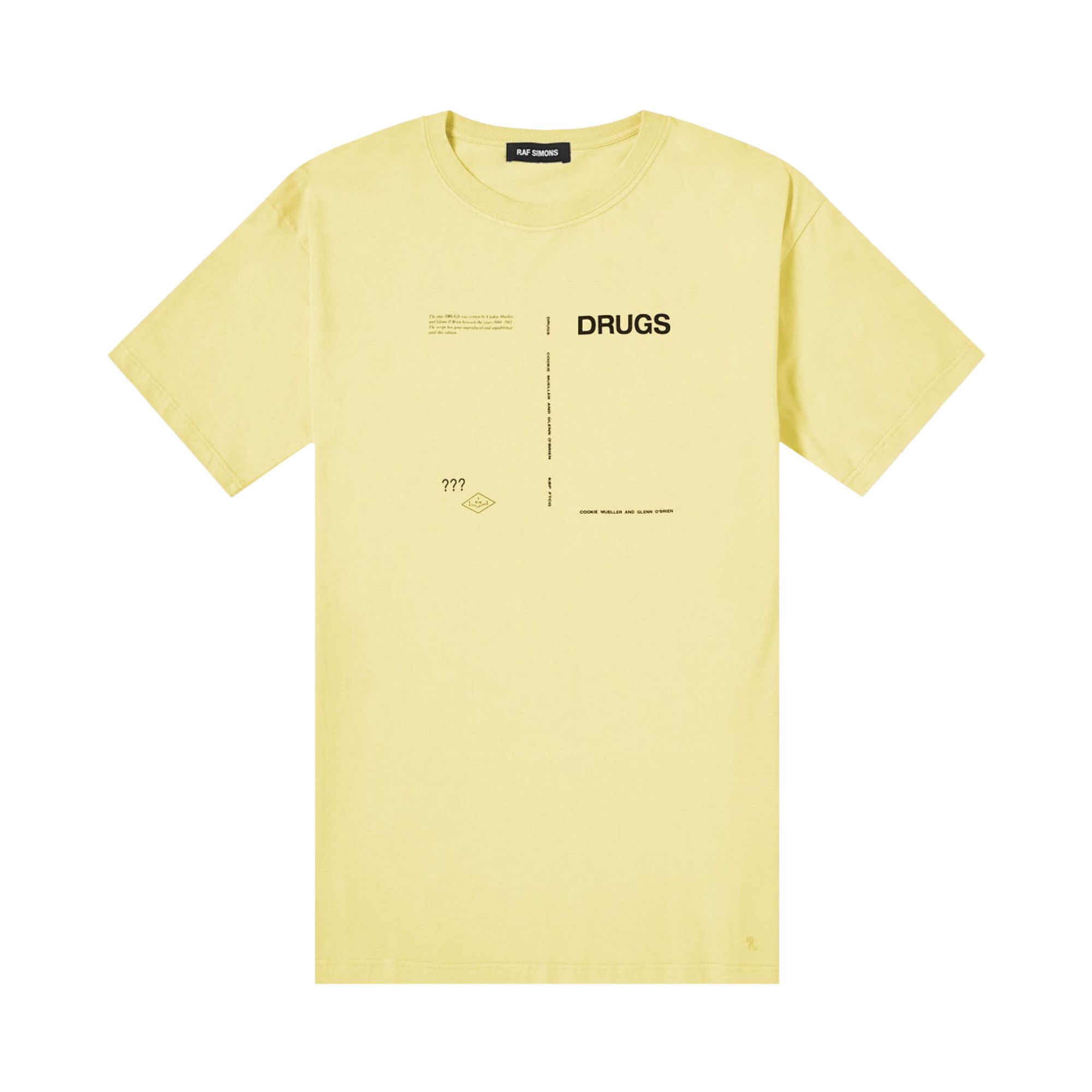 Buy Raf Simons Drugs T Shirt Yellow 182 129 19003 00015 GOAT UK
