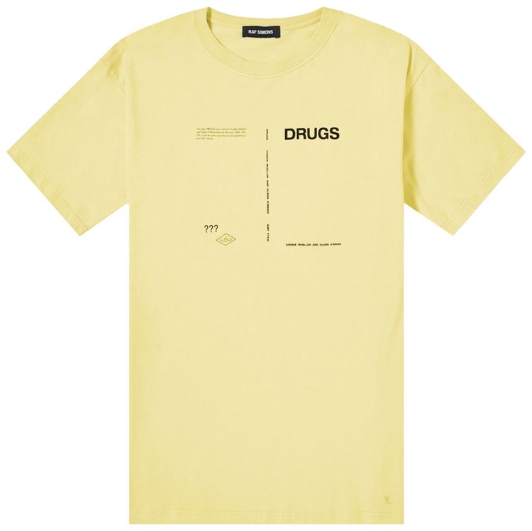 Raf Simons Drugs T Shirt Yellow